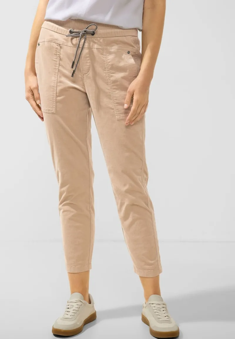 Street One Hosen*Loose Fit Cordhose dull bleached sand