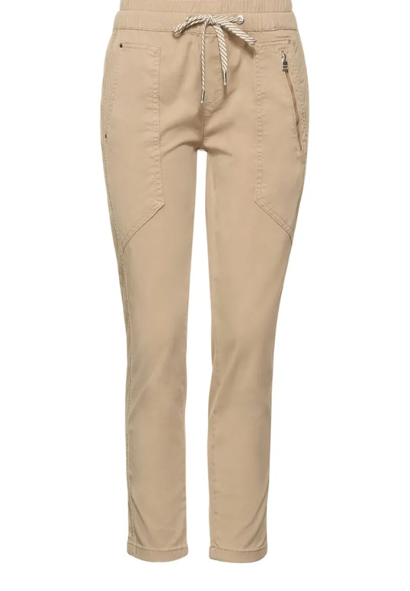Street One Hosen*Loose Fit Hose in Lyocell light safari sand