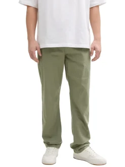 Tom Tailor Denim Hosen*Loose Fit Hose mit Leinenanteil tree moss green