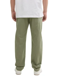 Tom Tailor Denim Hosen*Loose Fit Hose mit Leinenanteil tree moss green