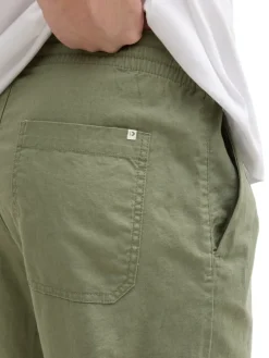 Tom Tailor Denim Hosen*Loose Fit Hose mit Leinenanteil tree moss green