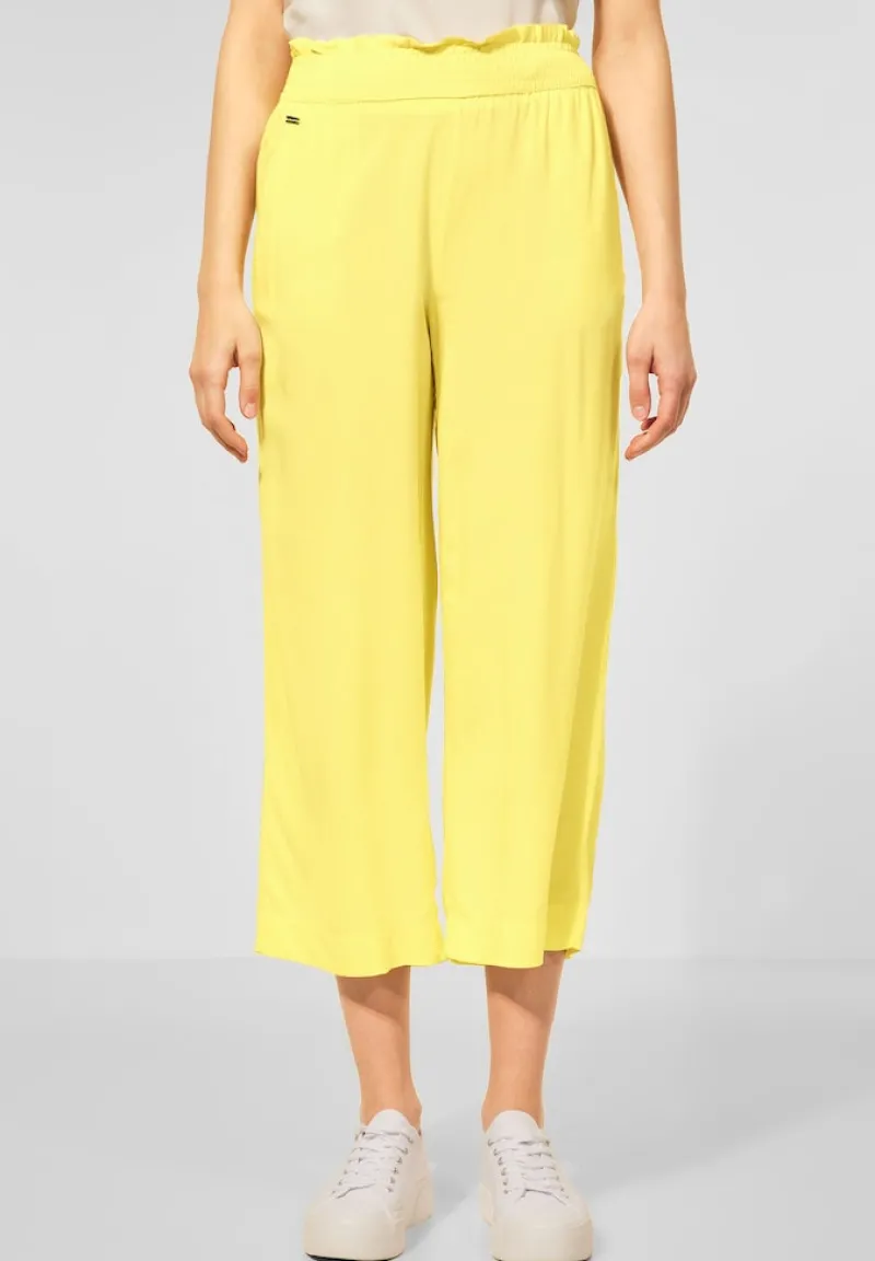 Street One Shorts*Loose Fit Hose mit Wide Legs merry yellow