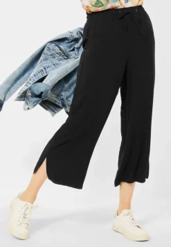 Cecil Hosen*Loose Fit Hose mit Wide Legs Black