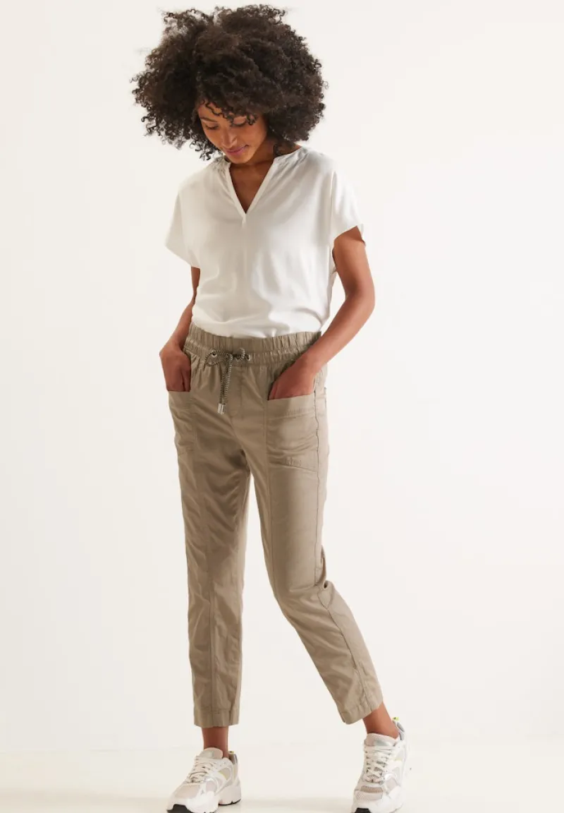 Street One Hosen*Loose Fit Hose smooth sand