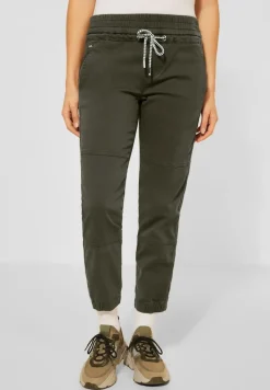 Street One Hosen*Loose Fit im Materialmix bassy olive