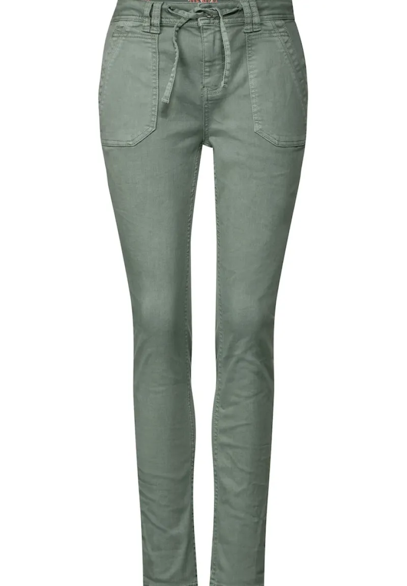 Street One Hosen*Loose Fit Jeans light soft olive washed