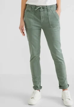 Street One Hosen*Loose Fit Jeans light soft olive washed