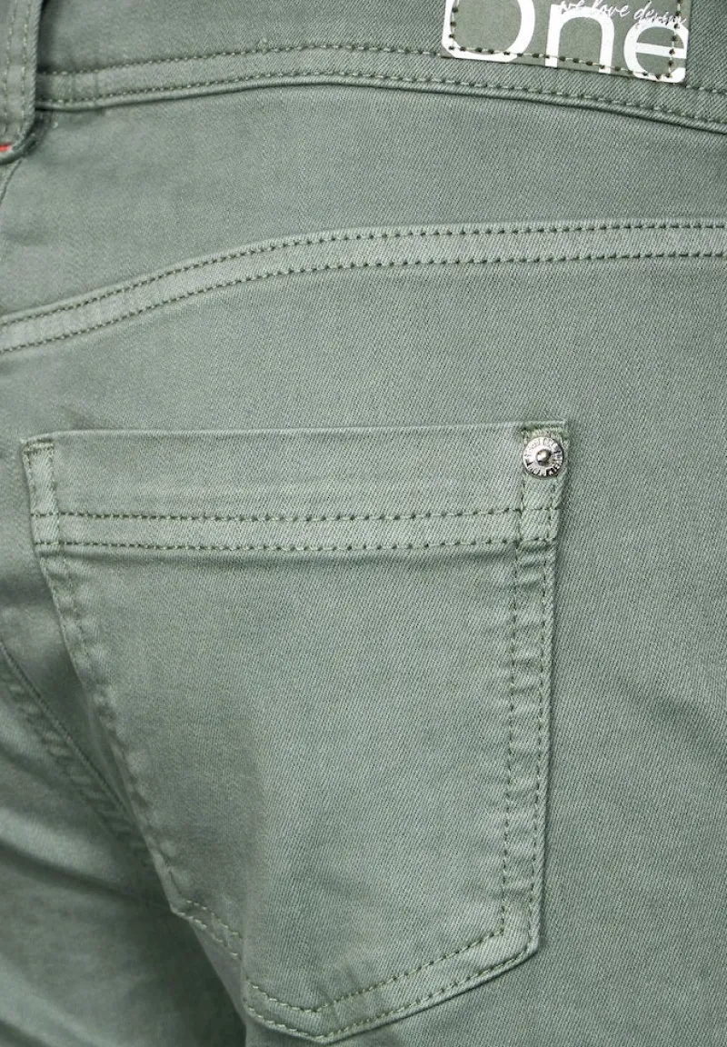 Street One Hosen*Loose Fit Jeans light soft olive washed