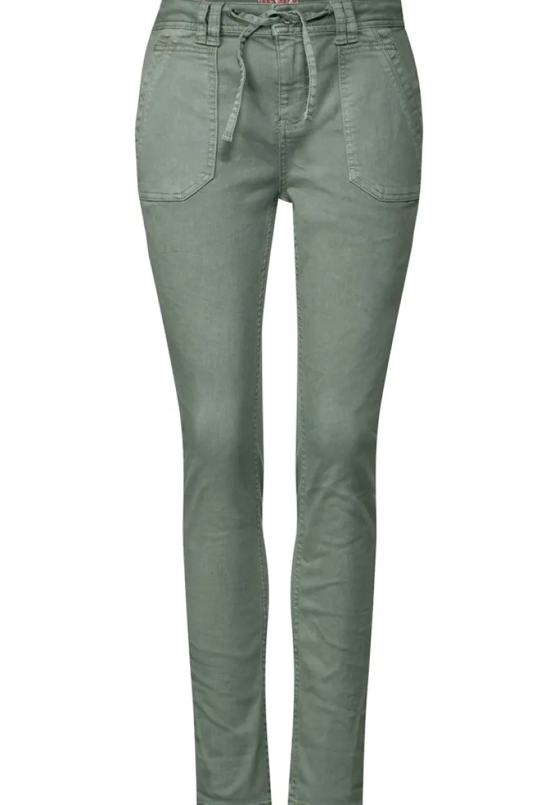 Street One Hosen*Loose Fit Jeans light soft olive washed