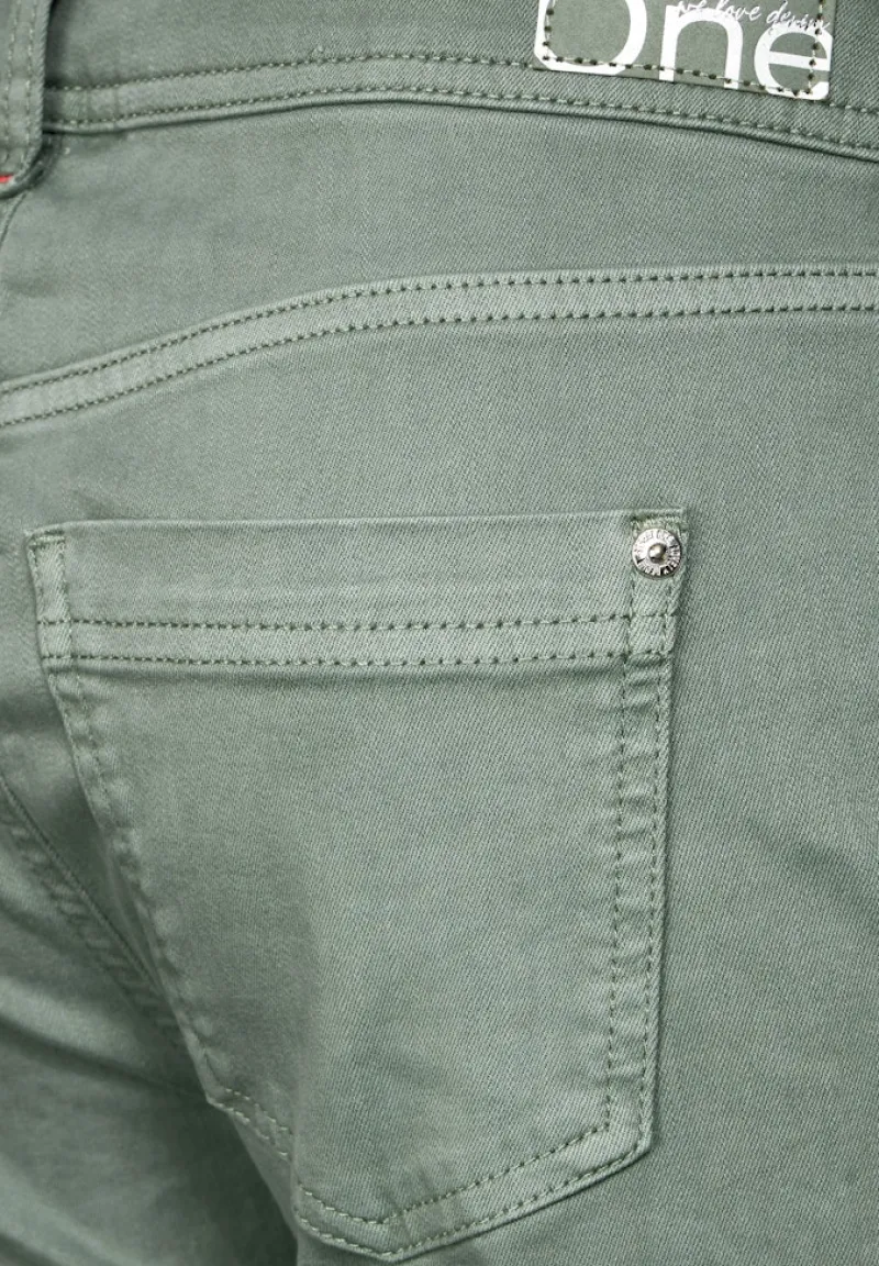 Street One Hosen*Loose Fit Jeans light soft olive washed