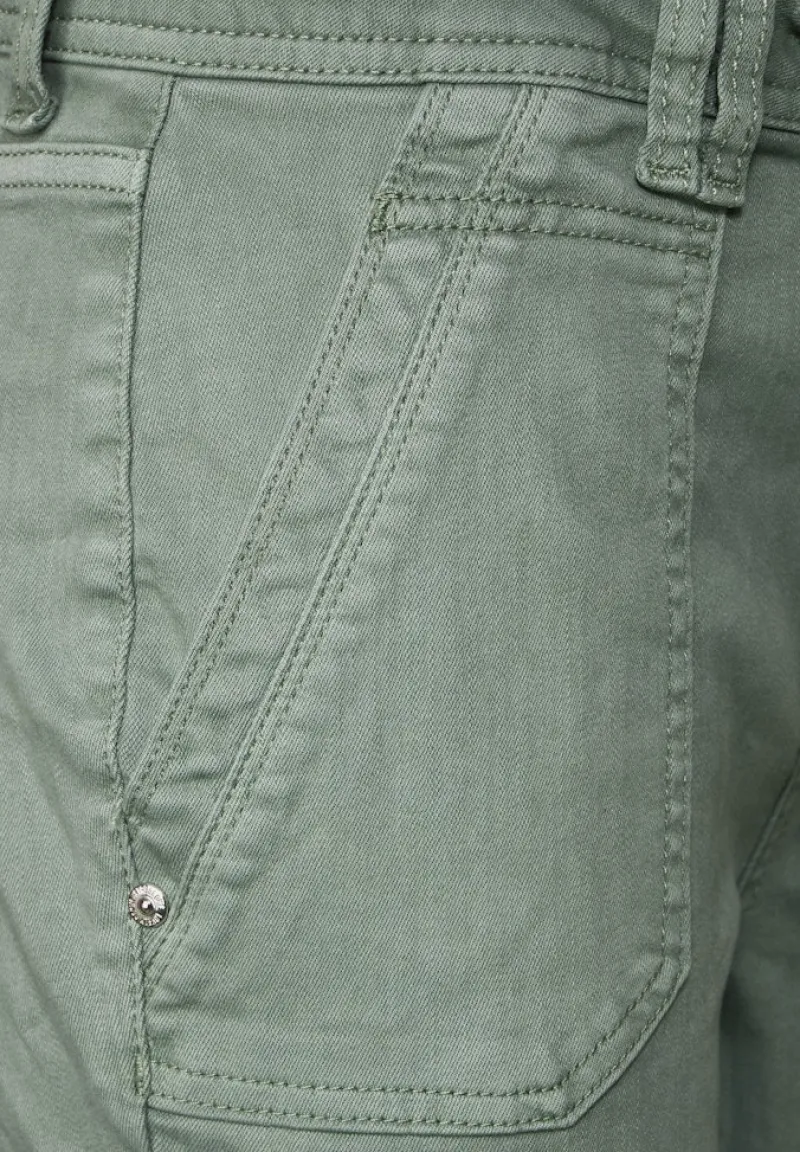 Street One Hosen*Loose Fit Jeans light soft olive washed