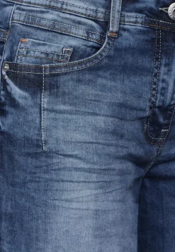 Cecil Shorts*Loose Fit Jeans mid blue wash
