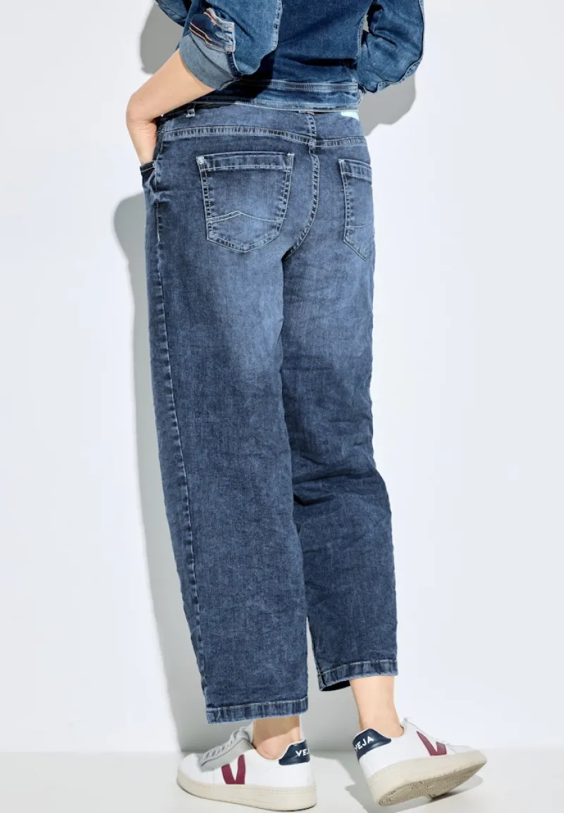 Cecil Shorts*Loose Fit Jeans mid blue wash