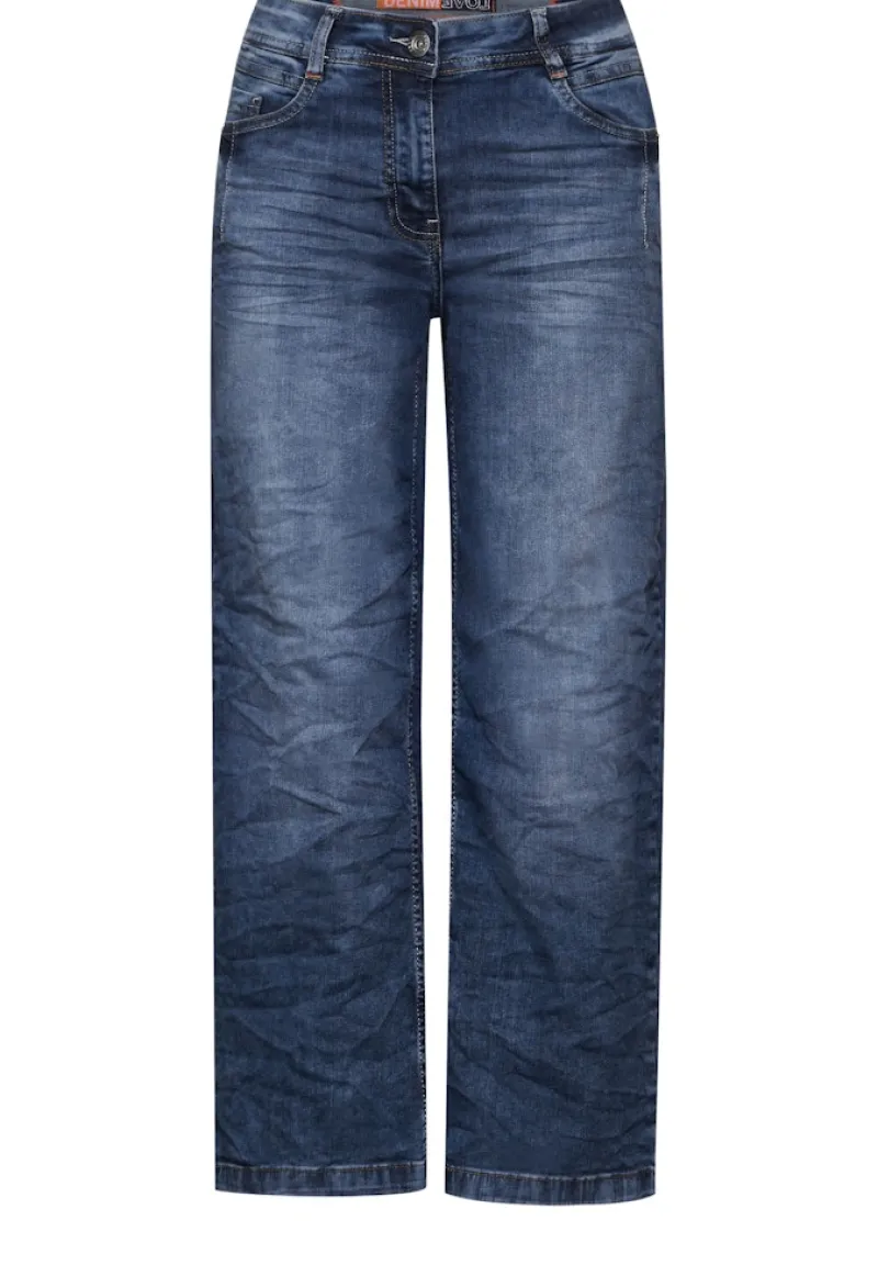 Cecil Shorts*Loose Fit Jeans mid blue wash