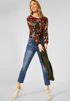 Cecil Shorts*Loose Fit Jeans mid blue used wash