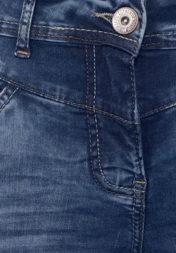 Cecil Shorts*Loose Fit Jeans mid blue used wash