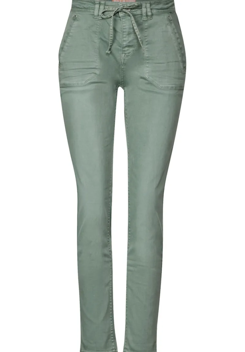 Street One Hosen*Loose Fit Jeans soft olive washed