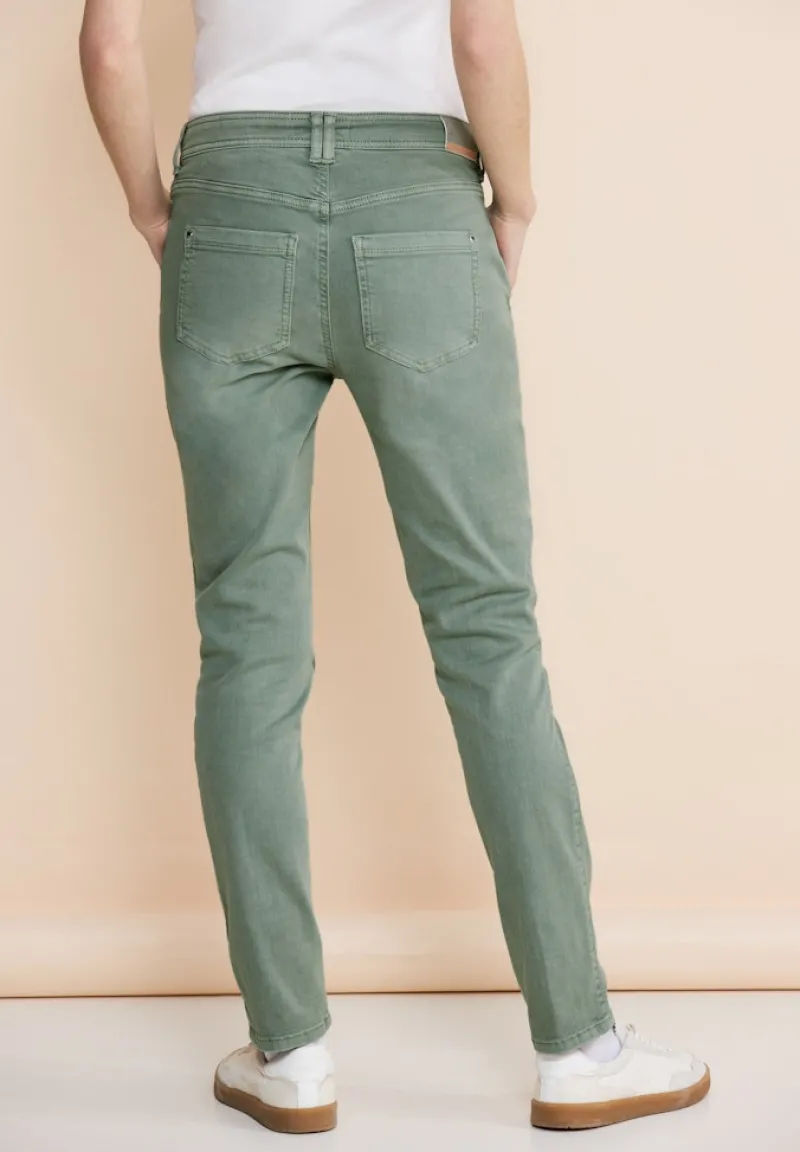 Street One Hosen*Loose Fit Jeans soft olive washed