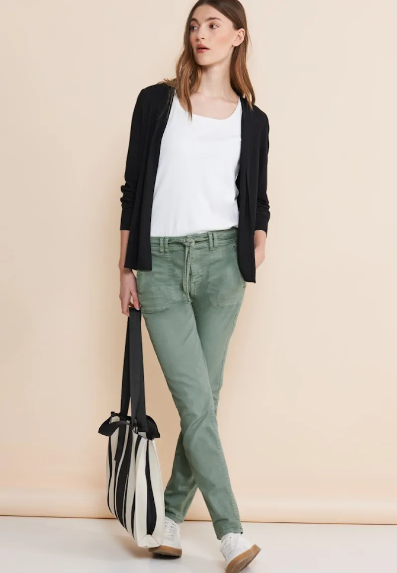 Street One Hosen*Loose Fit Jeans soft olive washed