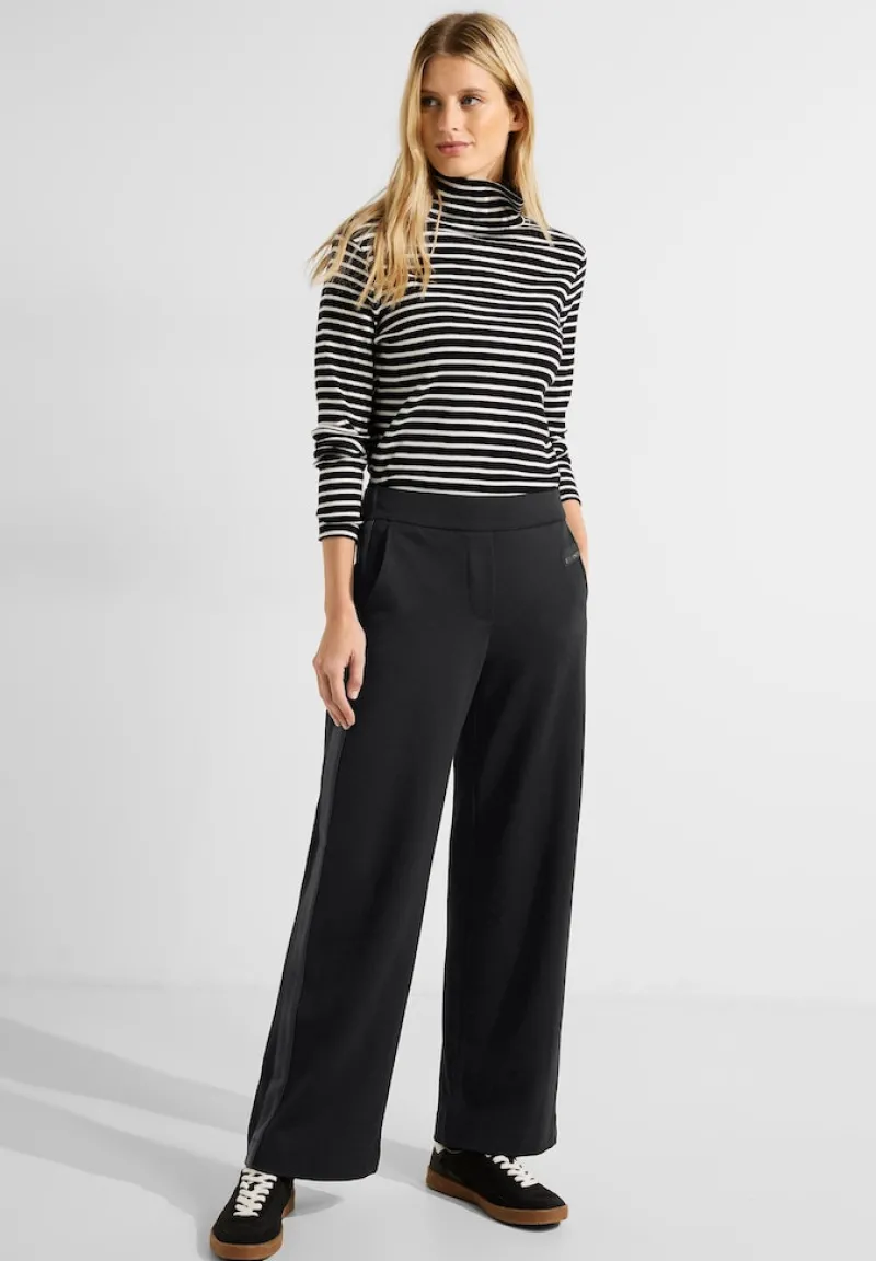 Cecil Hosen*Loose Fit Jerseyhose Black