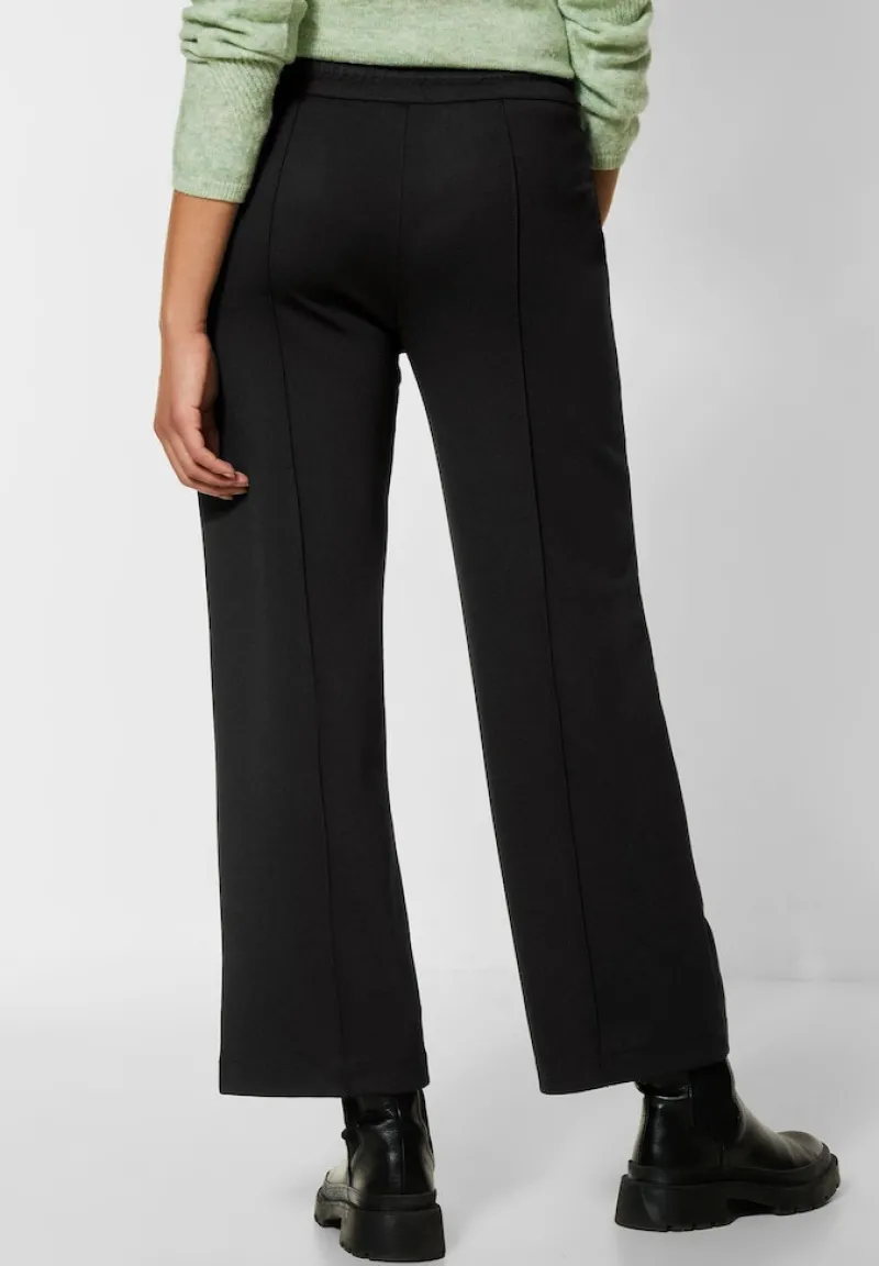 Street One Hosen*Loose Fit Jerseyhose Black
