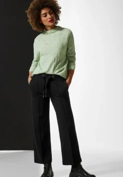 Street One Hosen*Loose Fit Jerseyhose Black