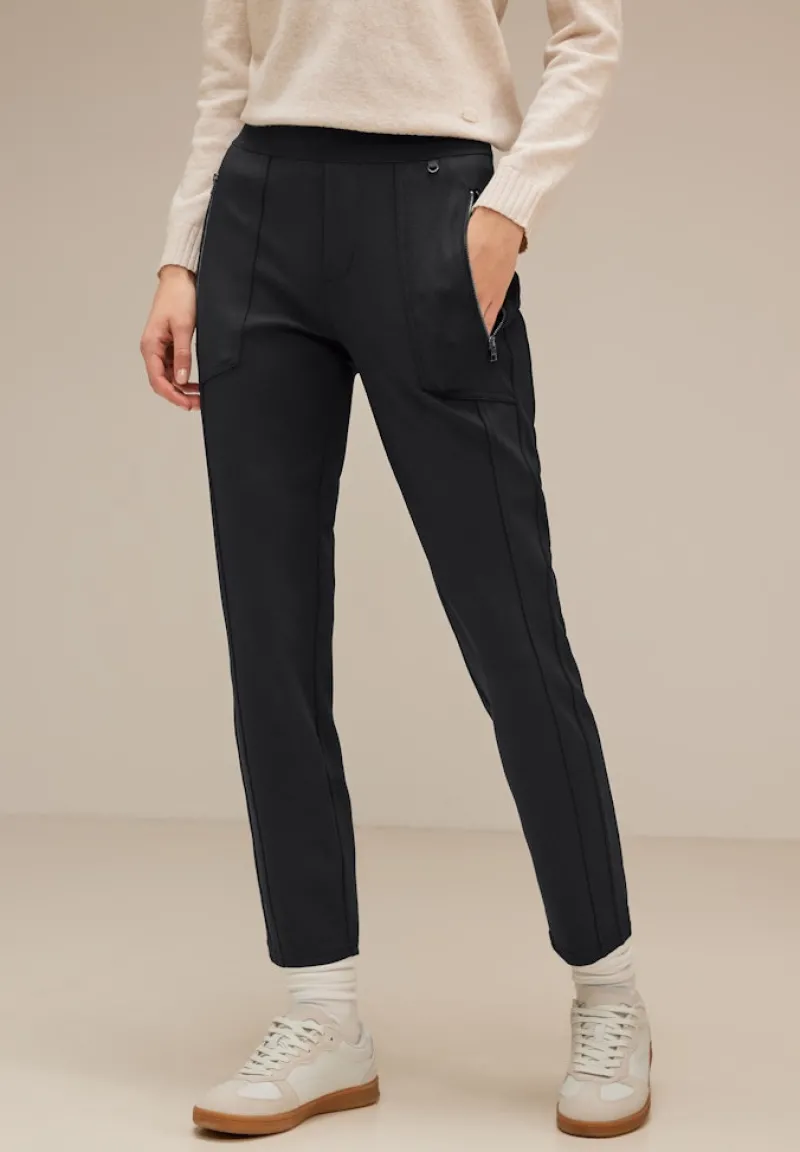Street One Hosen*Loose Fit Joggpants Black