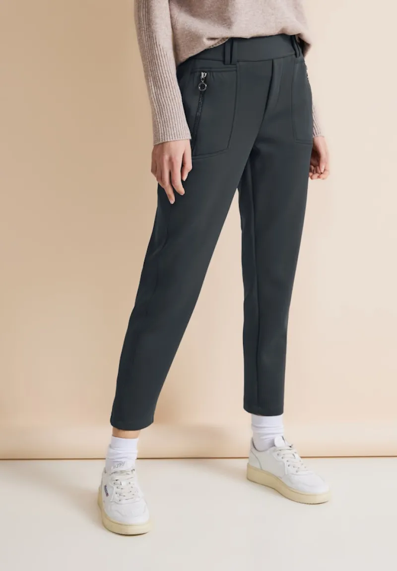 Street One Hosen*Loose Fit Joggpants dark stone grey