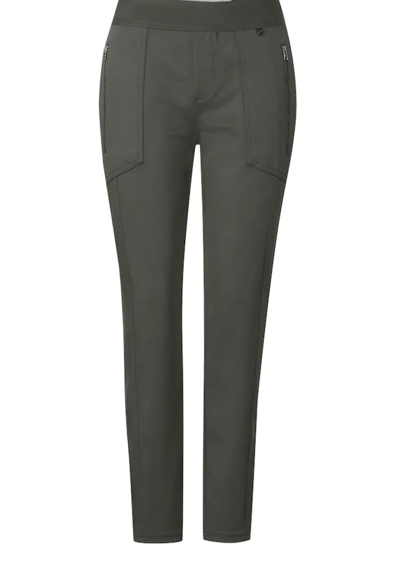 Street One Hosen*Loose Fit Joggpants greyish atlantic green