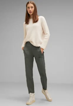 Street One Hosen*Loose Fit Joggpants greyish atlantic green