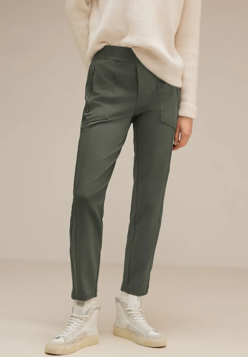 Street One Hosen*Loose Fit Joggpants greyish atlantic green