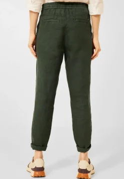 Cecil Hosen*Loose Fit Leinenhose deep khaki