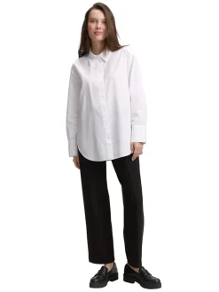 Tom Tailor Blusen*Loose Fit Popeline Hemdbluse white