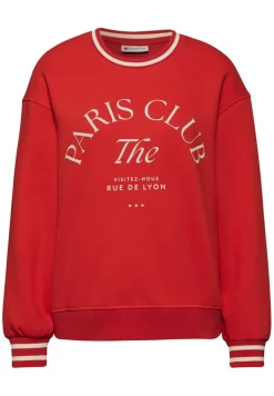 Street One Pullover & Sweatshirts*Loose Fit Print Sweatshirt Racing Red