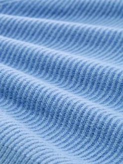 Tom Tailor Pullover & Sweatshirts*Loose Fit Strickpullover mit Stehkragen light blue knit structure