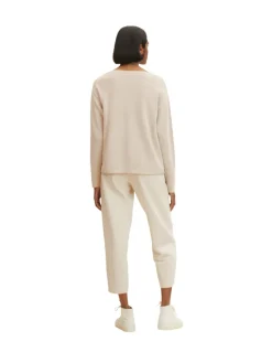 Tom Tailor Pullover & Sweatshirts*Loose Fit Strickpullover aus Bio-Baumwolle beige bubble structure