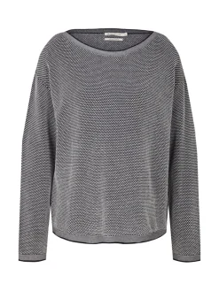 Tom Tailor Pullover & Sweatshirts*Loose Fit Strickpullover aus Bio-Baumwolle navy bubble structure