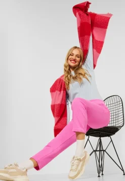 Street One Hosen*Loose Fit Sweathose intense poppy rose