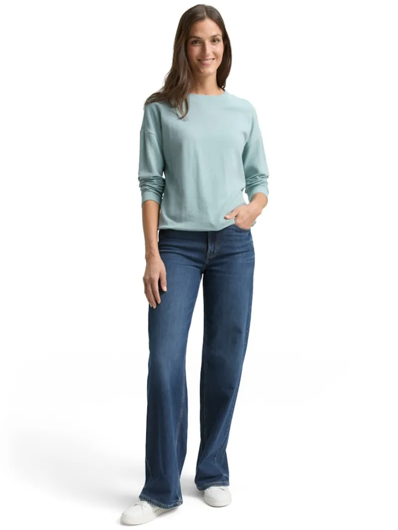 Tom Tailor Pullover & Sweatshirts*Loose Fit Sweatshirt white moss