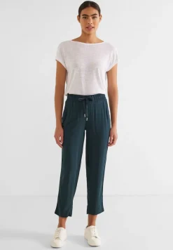 Street One Hosen*Loose Fit Viskose Hose cool vintage green