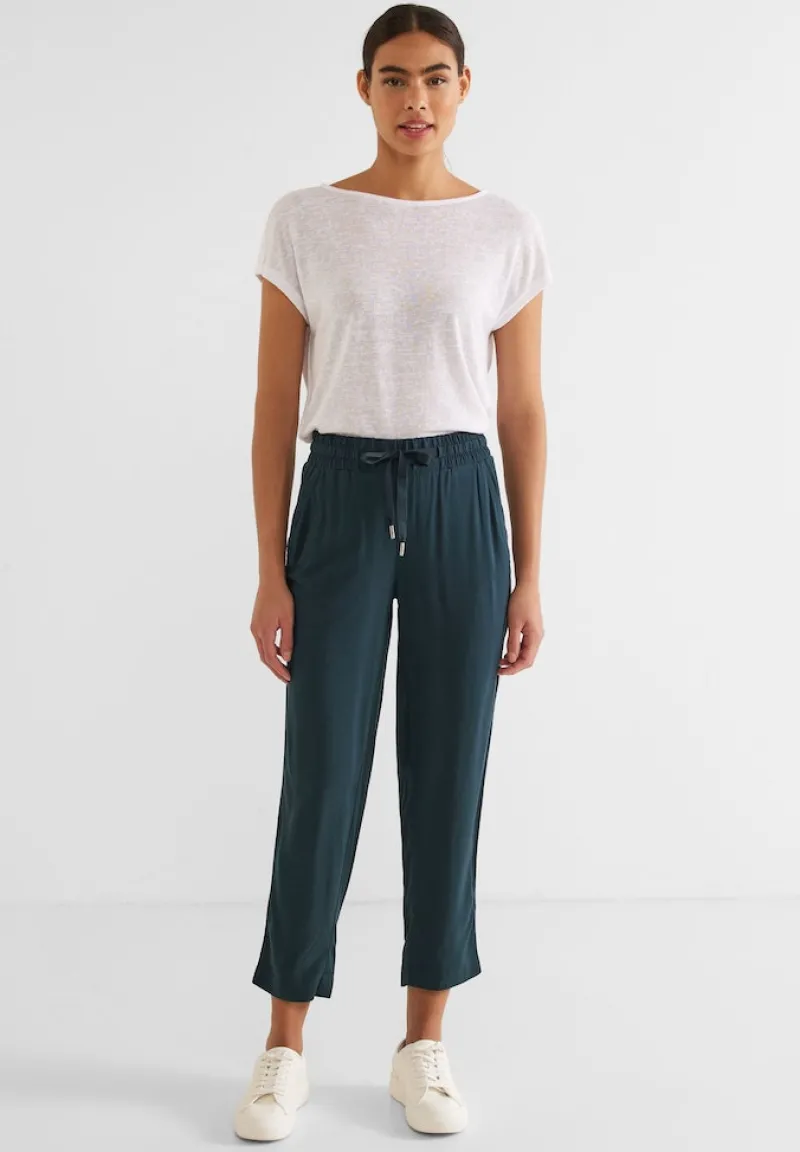 Street One Hosen*Loose Fit Viskose Hose cool vintage green