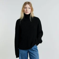 G-star Raw Pullover & Sweatshirts*Loose turtle knit wmn dk black