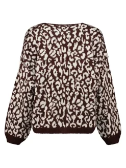 Hailys Pullover & Sweatshirts*LS P CD Le44ni brown-beige leo