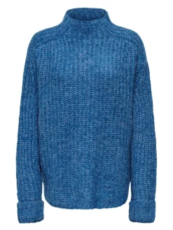 La Strada Unica Pullover & Sweatshirts*LSUANAIS WOOL L/S HIGHNECK PULLOVER KNT blue sapphire