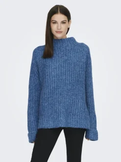 La Strada Unica Pullover & Sweatshirts*LSUANAIS WOOL L/S HIGHNECK PULLOVER KNT blue sapphire