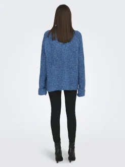 La Strada Unica Pullover & Sweatshirts*LSUANAIS WOOL L/S HIGHNECK PULLOVER KNT blue sapphire