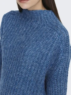 La Strada Unica Pullover & Sweatshirts*LSUANAIS WOOL L/S HIGHNECK PULLOVER KNT blue sapphire