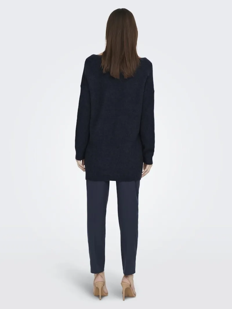 La Strada Unica Pullover & Sweatshirts*LSUKAYLA WOOL L/S V-NECK PULLOVER KNT Night Sky