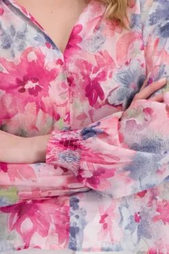 Monari Blusen*Luftige Bluse pink gemustert