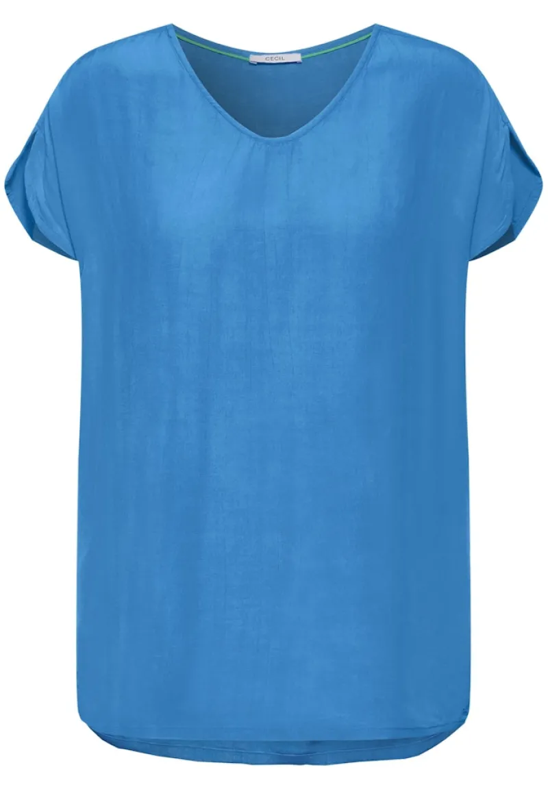 Cecil Blusen*Luftige Viskose Bluse Azure Blue